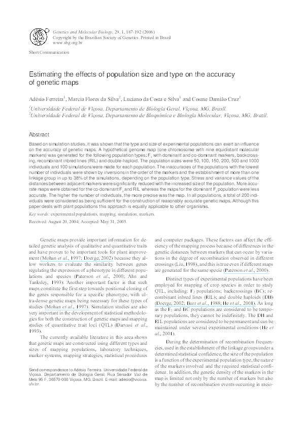 (PDF) Estimating the effects of population size and type on the ...