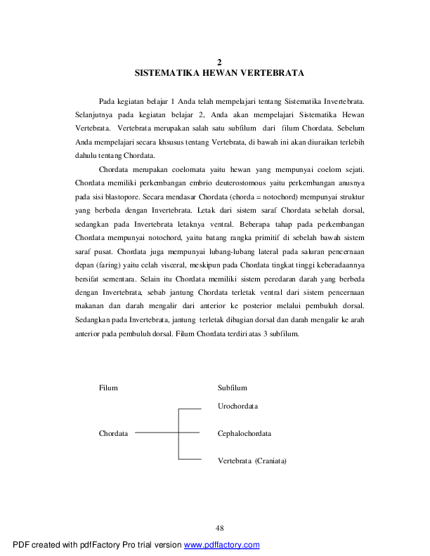 Pdf Sistematika Vertebrata Nur Rachmayanti Academia Edu