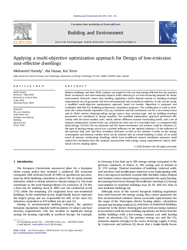 (PDF) Applying a multi-objective optimization approach for Design of ...