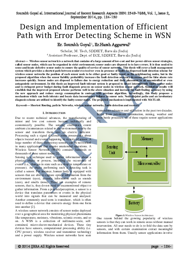(PDF) Design and Implementation of Efficient Path with Error Detecting