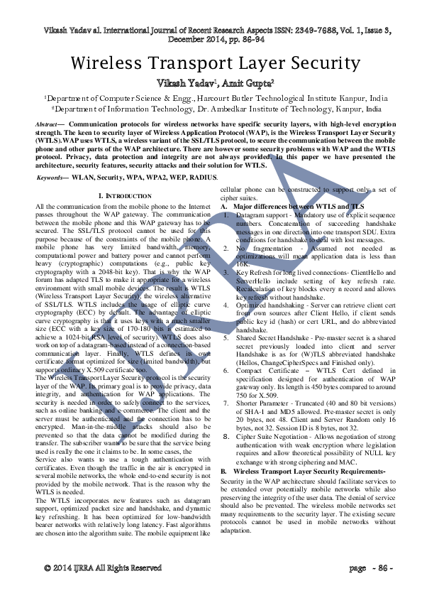 (PDF) Wireless Transport Layer Security