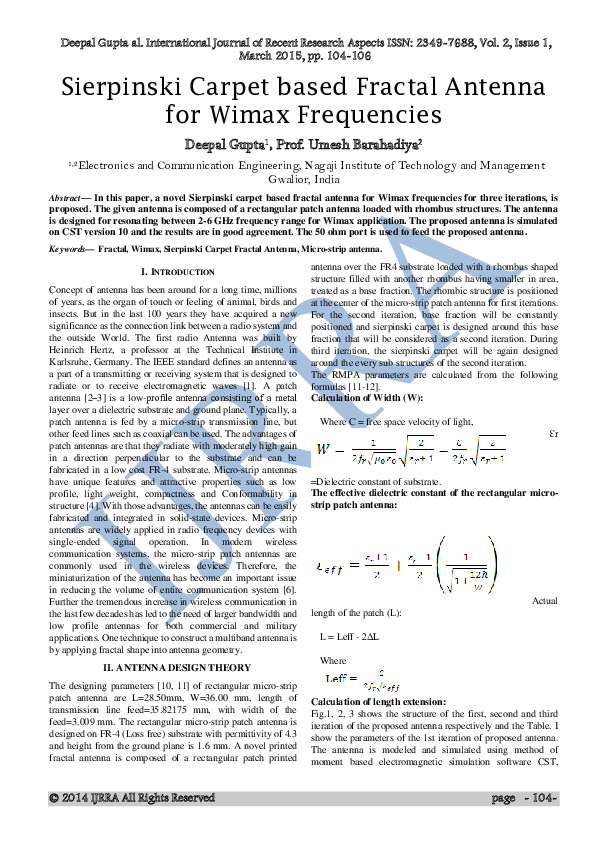 Fractal antenna template picture