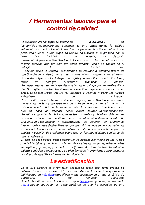 (DOC) 7 Herramientas básicas para el control de calidad