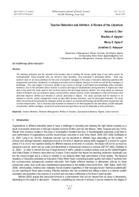 Teacher attrition essay picture