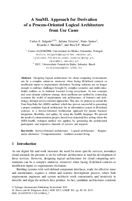 (PDF) A SoaML Approach for Derivation of a Process-Oriented Logical ...