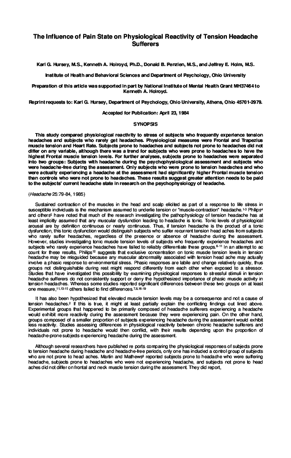 Tension headache causes picture