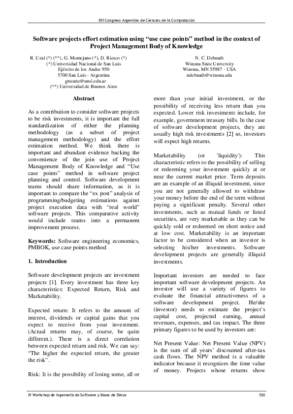 (PDF) Software projects effort estimation using “use case points ...