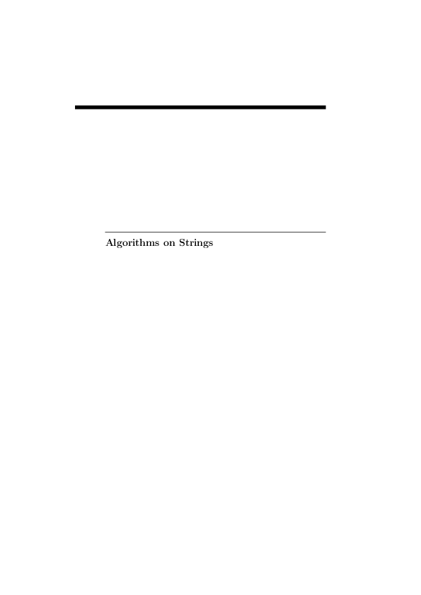 (PDF) Algorithms on Strings