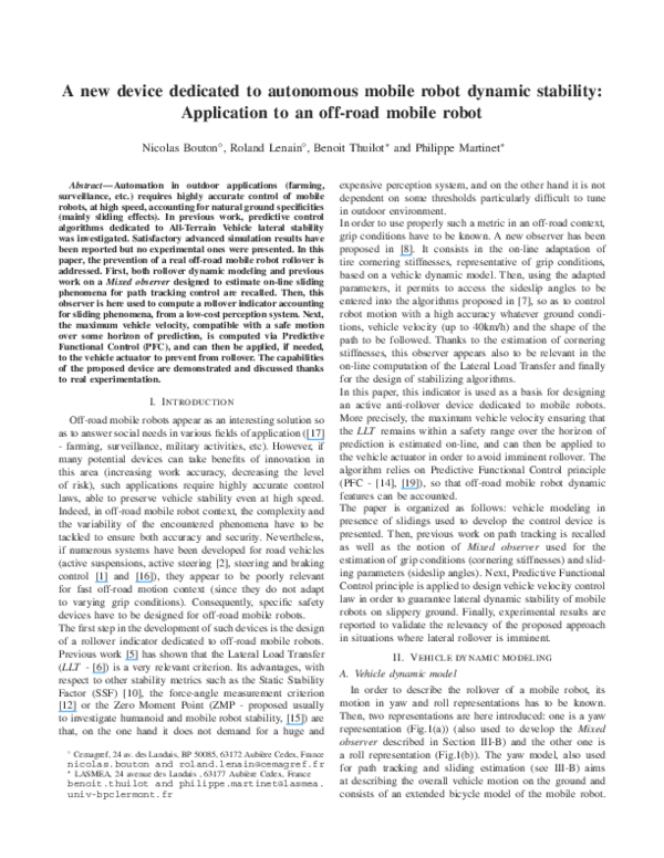 (PDF) A new device dedicated to autonomous mobile robot dynamic ...