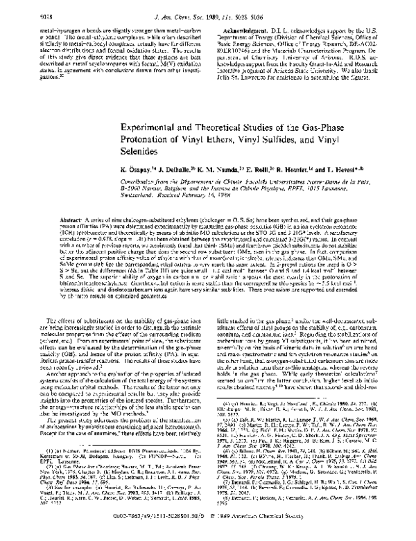 (PDF) Experimental and theoretical studies of the gas-phase reactivity ...