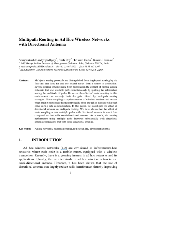 (PDF) Multipath Routing in Ad Hoc Wireless Networks with Omni ...