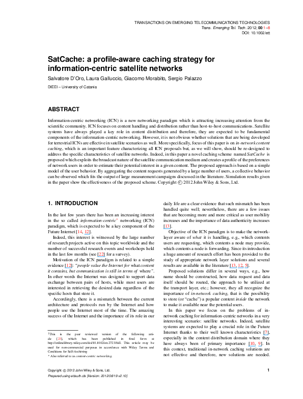 (PDF) SatCache: a profile-aware caching strategy for information ...