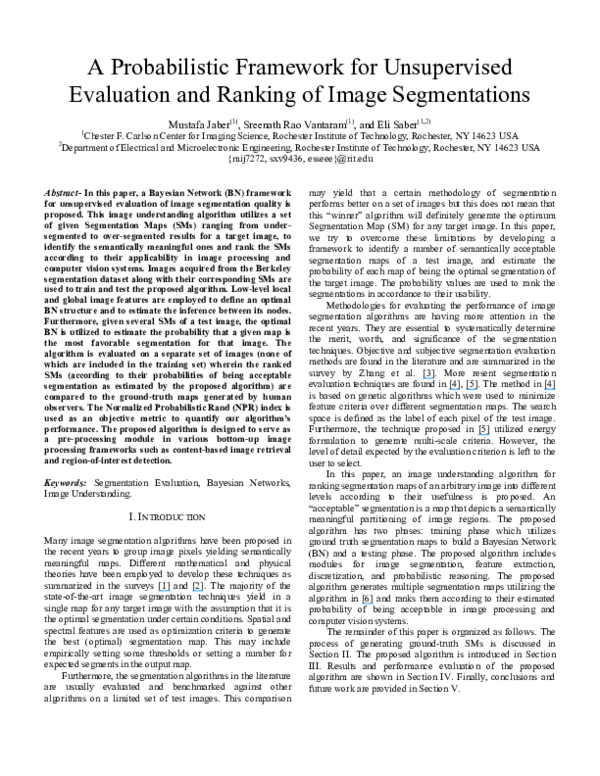 (PDF) A probabilistic framework for unsupervised evaluation and ranking ...
