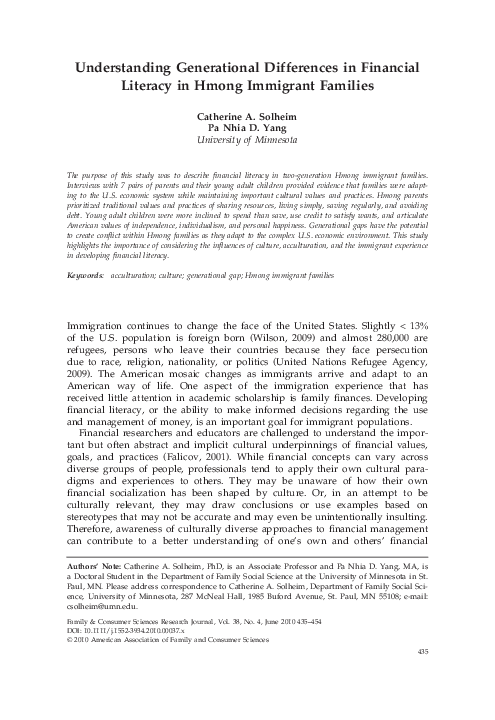 (PDF) Understanding Generational Differences in Financial Literacy in ...