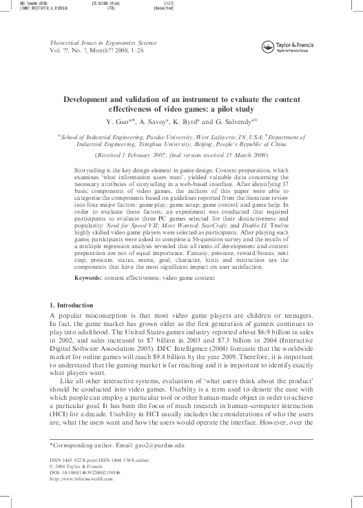 (PDF) Development and Validation of an Instrument to Evaluate the ...