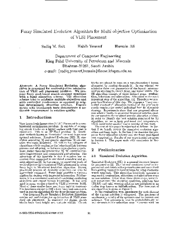  pdf fuzzy simulated evolution algorithm for multi objective
