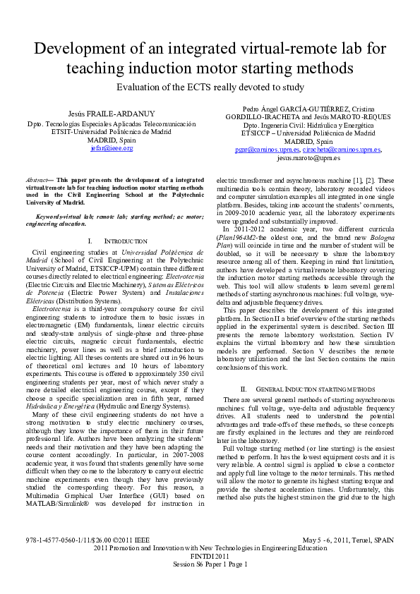 (PDF) Development of an integrated virtual-remote lab for teaching ...