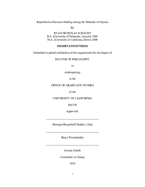 Thesis about decision making image