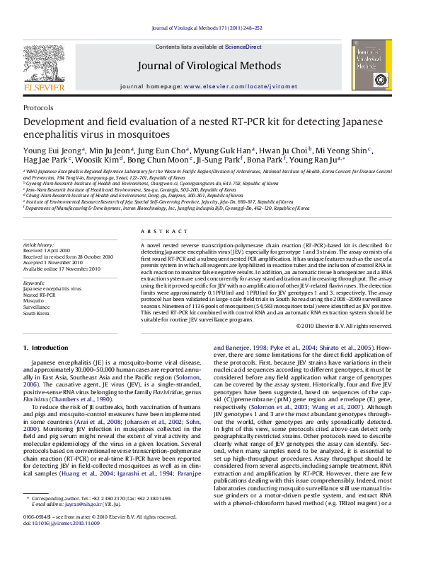 (PDF) Development and field evaluation of a nested RT-PCR kit for ...
