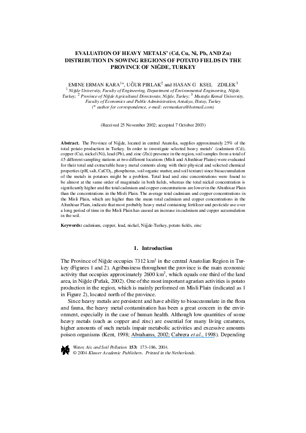 (PDF) An investigation on physical, chemical, and bacteriological