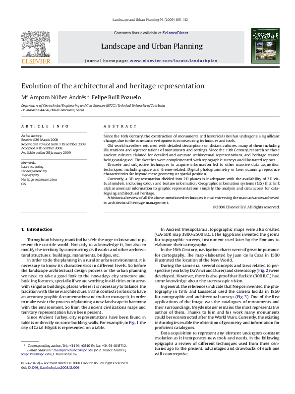 (PDF) Evolution of the architectural and heritage representation