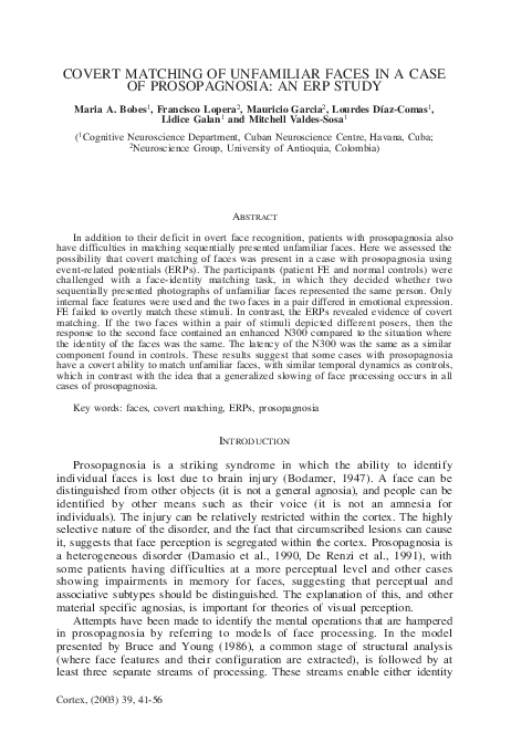 Mild prosopagnosia image