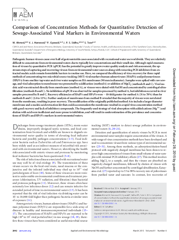 (PDF) Concentration Methods Comparison for Quantitative Detection of ...
