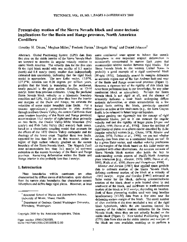 (PDF) Stepover in the structure controlling the regional west tilt of