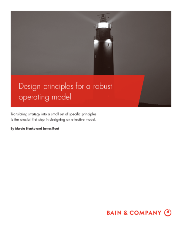 Pdf Design Principles For A Robust Operating Model Pdf Design Principles For A Robust Operating Model