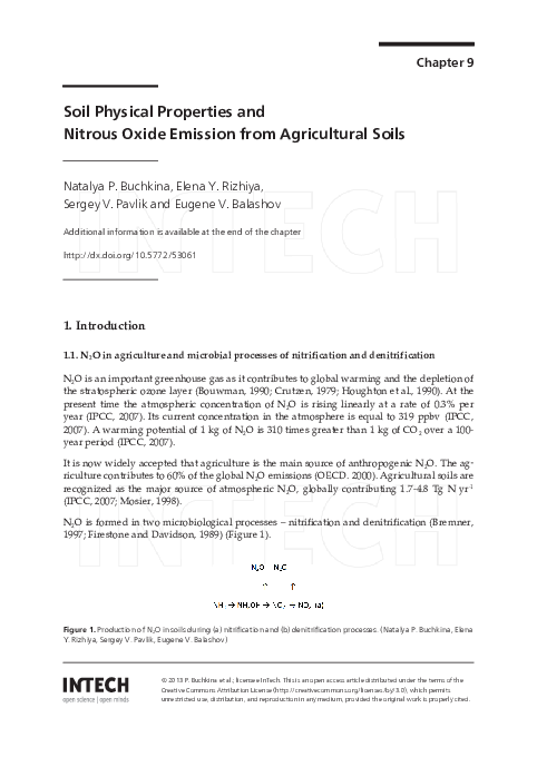 (PDF) Soil Physical Properties and Nitrous Oxide Emission from ...