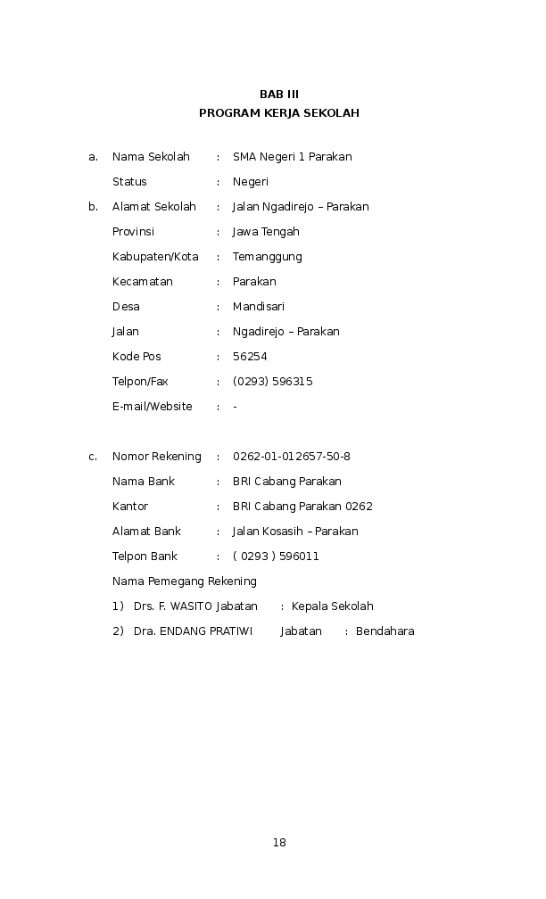 Doc Program Kerja Dan Analisis Swot Nur Hidayat Academia Edu