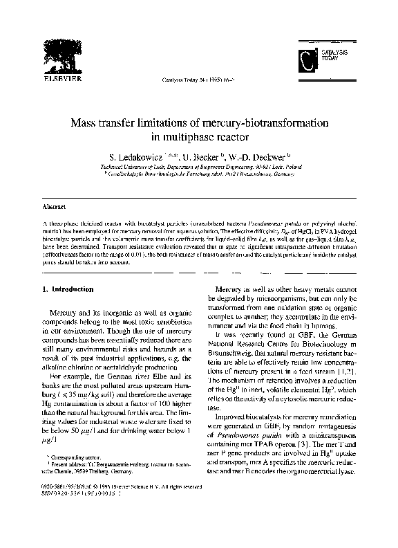 (PDF) Mass transfer limitations of mercury-biotransformation in ...