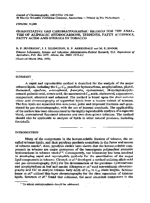 (PDF) Quantitative gas chromatographic method for the analysis of