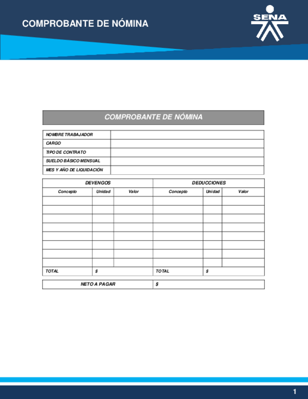 (PDF) COMPROBANTE DE NÓMINA 1 COMPROBANTE DE NÓMINA NOMBRE TRABAJADOR