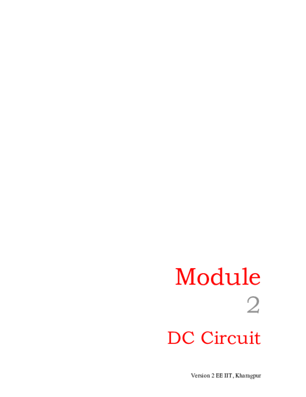 (PDF) Module 2 DC Circuit