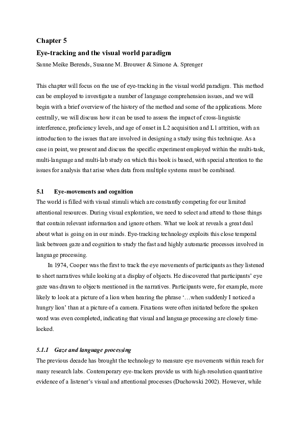 EYE TRACKING A COMPREHENSIVE GUIDE TO METHODS PARADIGMS AND MEASURES PDF visual data 6