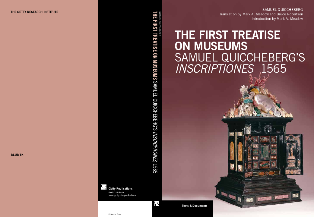 PDF) The First Treatise on Museums: Samuel Quiccheberg's