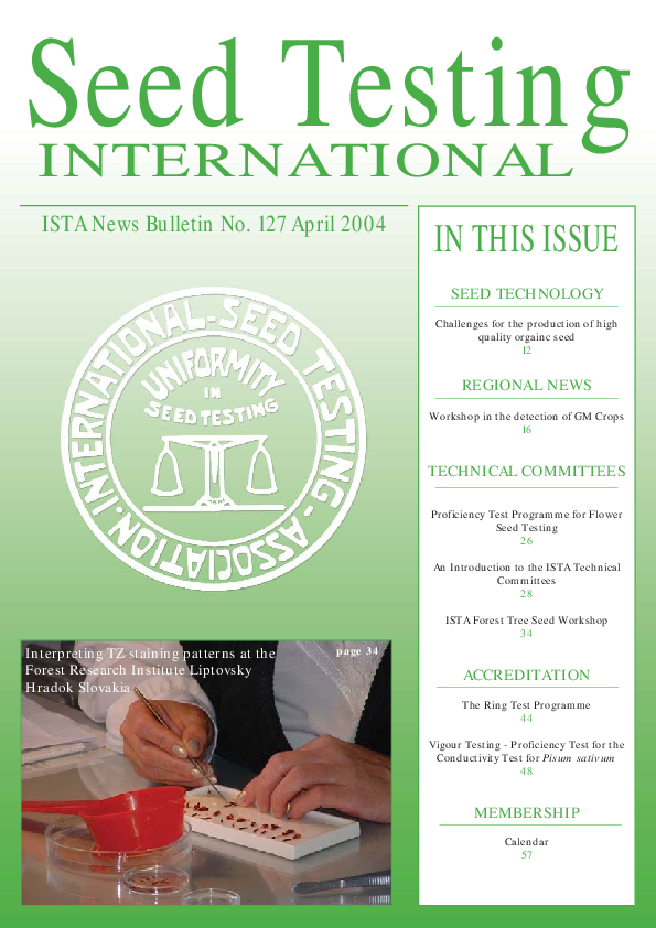 ISTA Seed Testing Laboratory Accreditation Standard