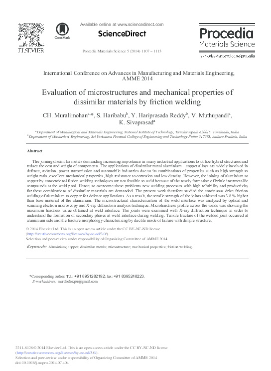 (PDF) Evaluation of Microstructures and Mechanical Properties of ...