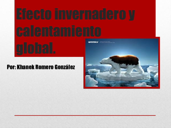 (PPT) Calentamiento global y cambio climatico