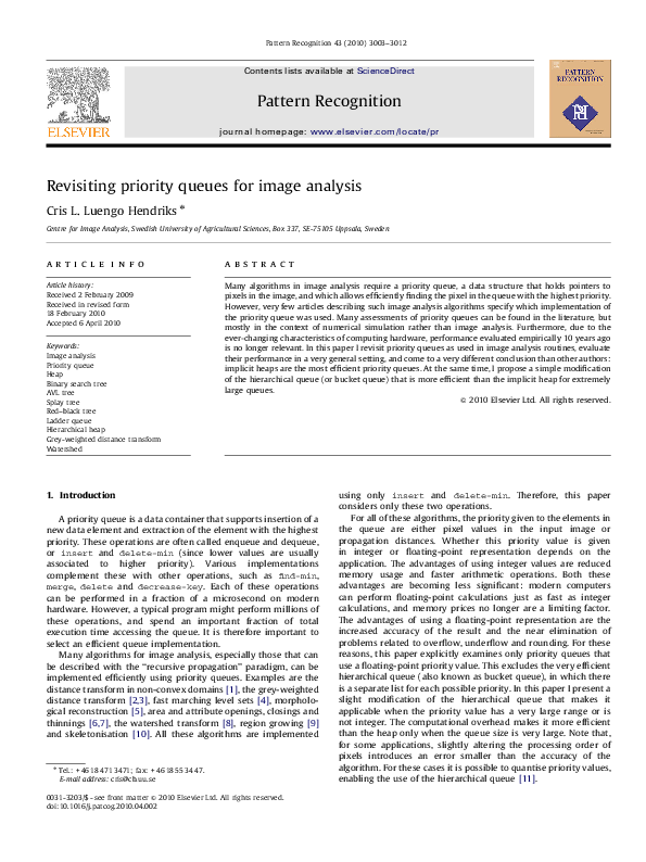(PDF) Revisiting priority queues for image analysis