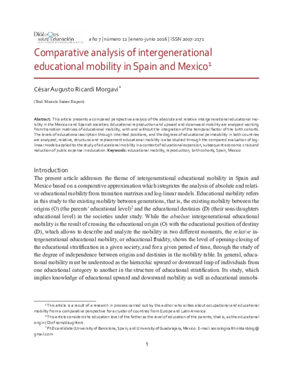 Relationship between education and social mobility pdf picture