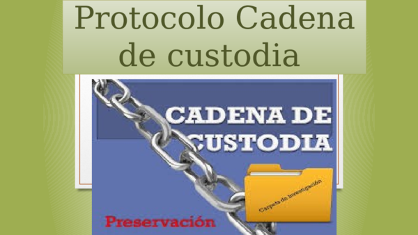 (PPT) Cadena de custodia...