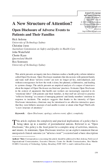 Open disclosure essay 05 image