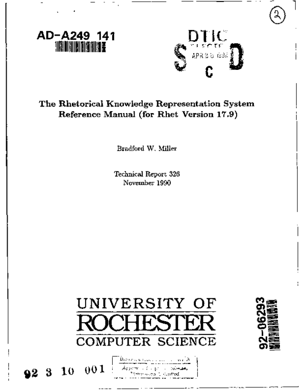  pdf the rhetorical knowledge representation system reference manual