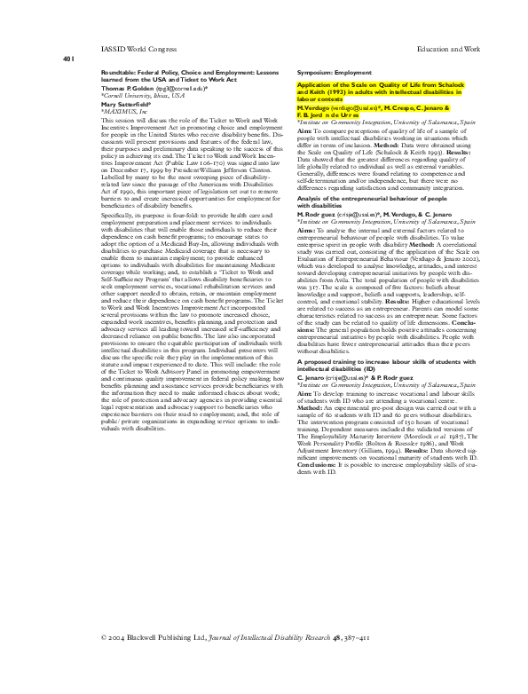 (PDF) Application of the Scale on Quality of Life from Schalock and ...