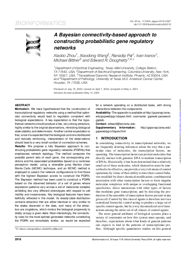 (PDF) A Bayesian connectivity-based approach to constructing ...