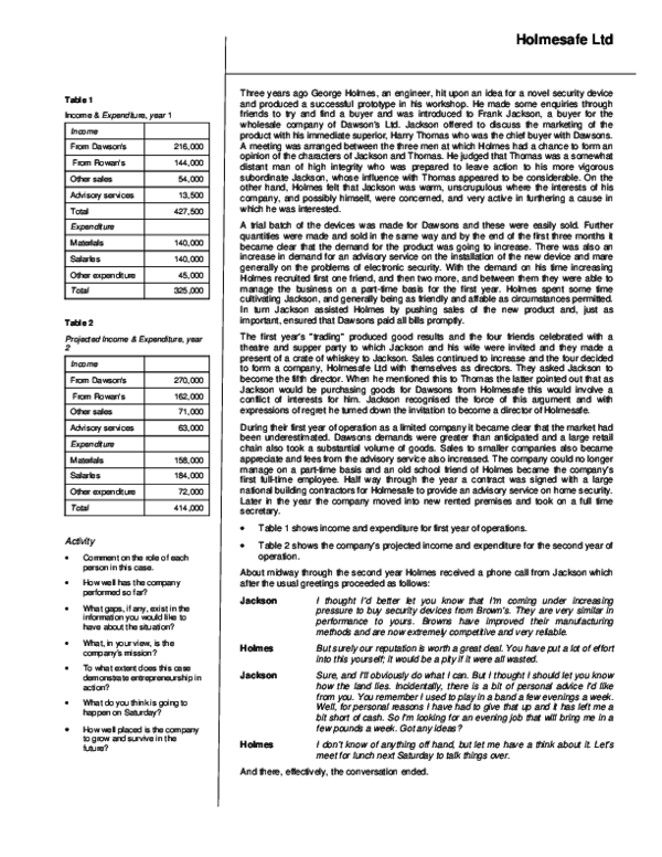 Holmesafe ltd essay 05 picture