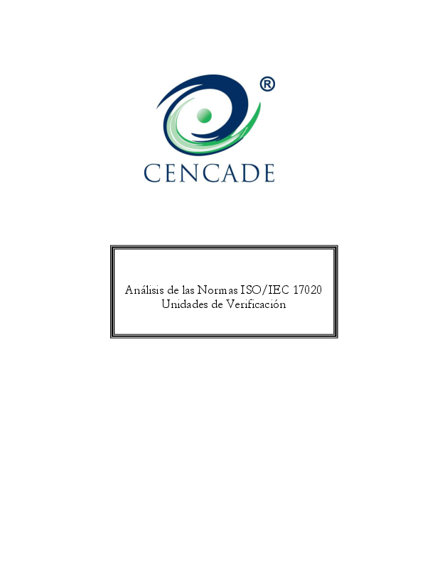 (PDF) Análisis de las Normas ISO/IEC 17020 Unidades de Verificación