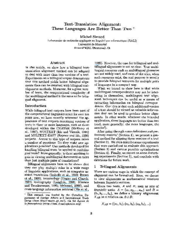 translation alignment